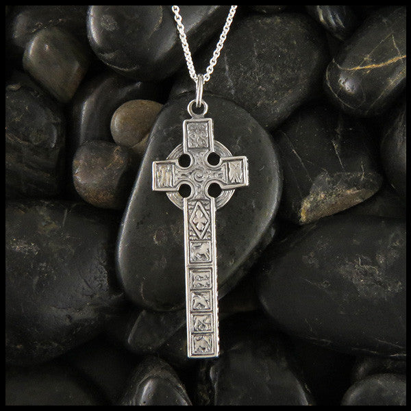 Cross of Moon sterling silver