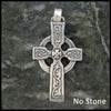 Handcrafted Celtic Ivy Cross in Sterling Silver with Gemstones by Walker Metalsmiths