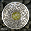 Celtic brooch in Sterling Silver with stones
