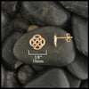 Gold lover's knot post earrings