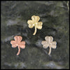 Shamrock post earrings in 14K Gold