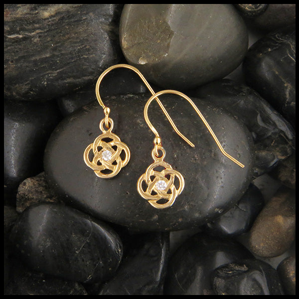 Celtic Josephine's knot earrings in Gold