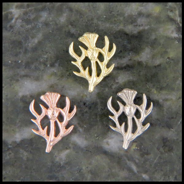 Thistle post earrings in 14K Gold