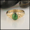 Celtic Trinity Ring with Oval Tsavorite in Gold