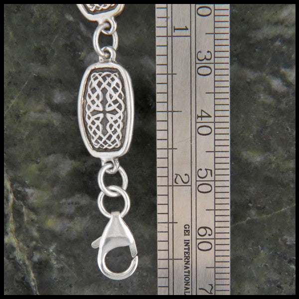 Celtic Knot link bracelet in Sterling Silver