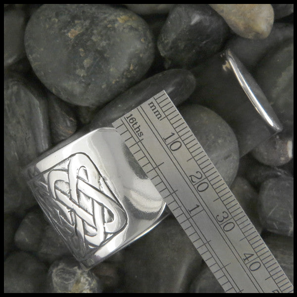 Sterling Silver large cuff Celtic bracelet