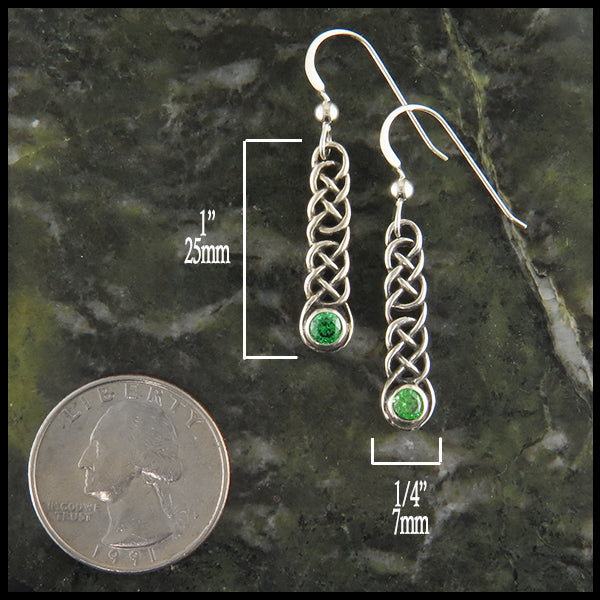 josephine's birthstone pendant earring set celtic jewelry birthday