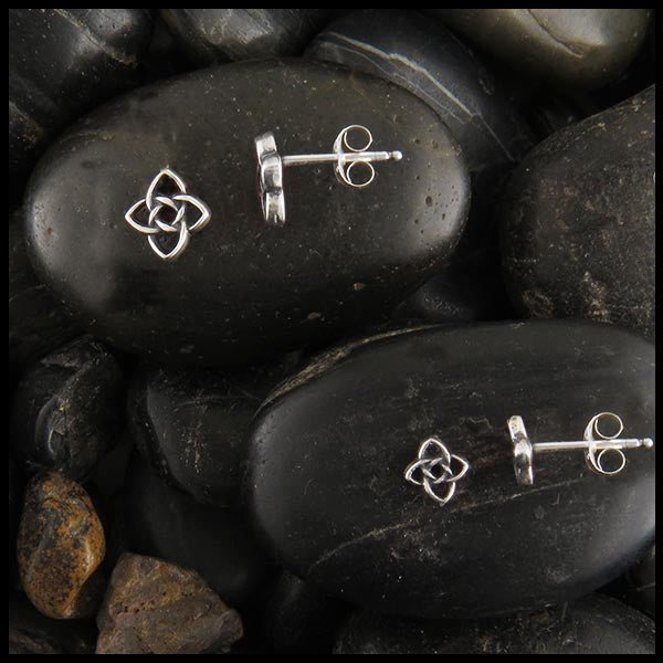 Celtic starlight knot post earrings