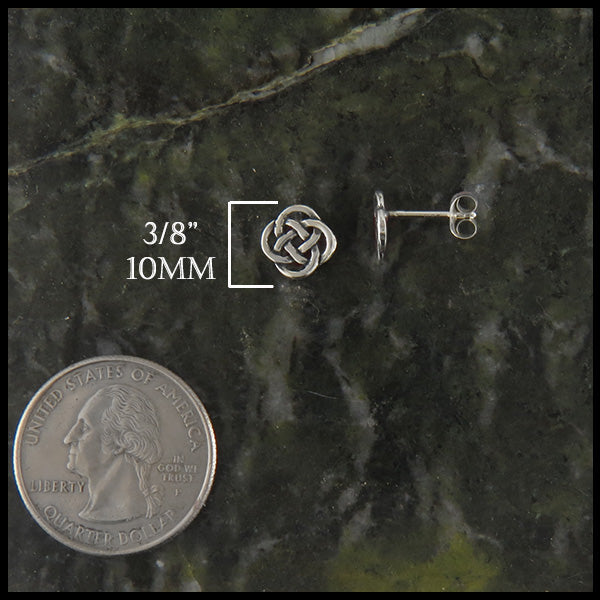 Lover's knot earrings in silver