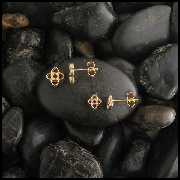 Starlight knot earrings in 14K Gold