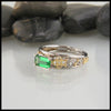 Custom Emerald Cut Tsavorite Engagement Ring