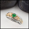 trinity knot tsavorite ring