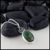 Azurite Chrysocolla Josephine's Knot Pendant in Silver