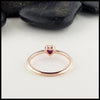 Reverse view of Ruby ring in rose gold