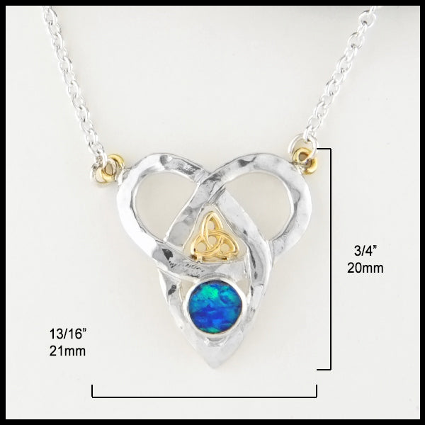 3/4 inch by 13/16 inch Opal Doublet Pendant 