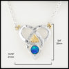 3/4 inch by 13/16 inch Opal Doublet Pendant 