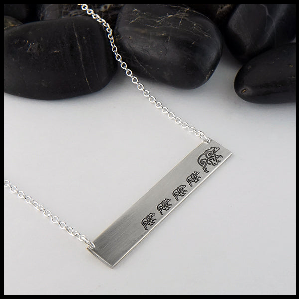 Personalized Bear Bar Pendant