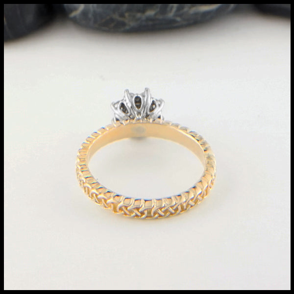 Rear view Josephine's Knot Yellow Sapphire Ring