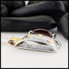 Profile view Custom Garnet in Sterling Silver Pendant