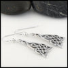 Mother's Knot drop earrings in sterling silver