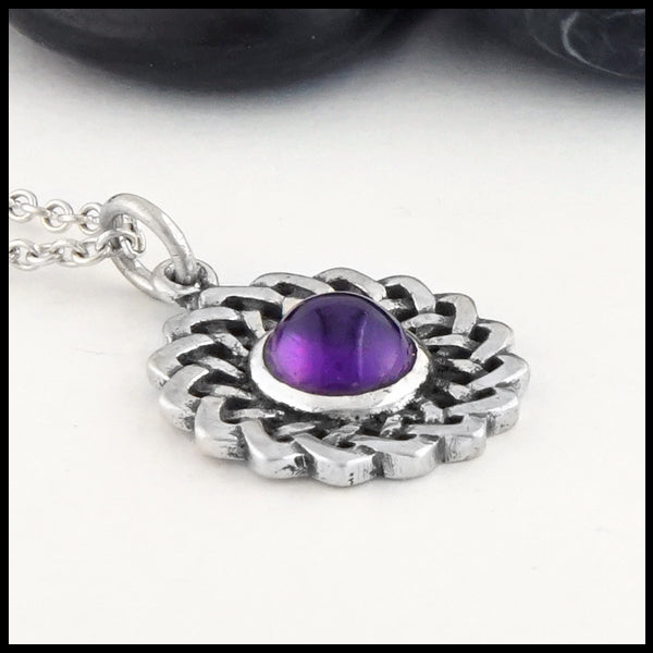 Profile view Celtic Flower Knot Pendant