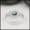 Rear view of Ban Tigherna Celtic Ring with Aquamarine