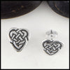Maggie's Heart Knot Post Earrings in sterling silver