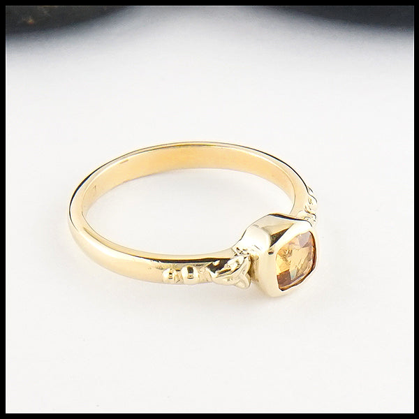 Yellow Sapphire Ring in Gold