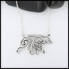 Overhead view Personalized Celtic Bear Pendant "Mama"