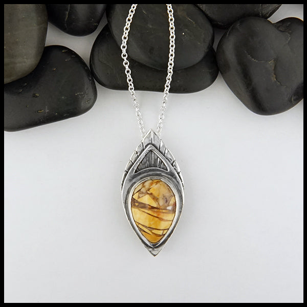 custom teardrop mookaite pendant