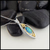 Profile view black opal pendant