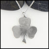 Rear flatback view of Celtic Shamrock Heart Pendant 