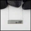 Overhead view Personalized Bear Bar Pendant