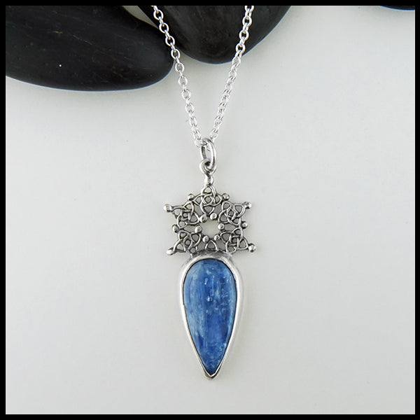 Celtic Starlight Snowflake Pendant with Kyanite
