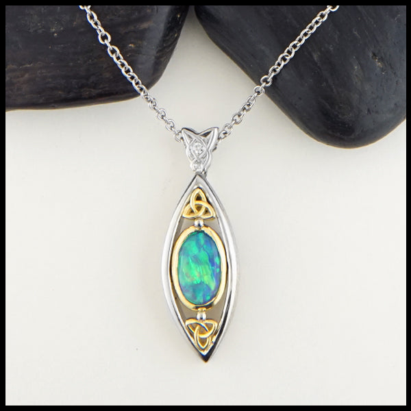 Black opal pendant