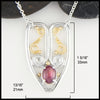 13/16 inch by 1 5/16 inches Star Sapphire and Spiral Necklace