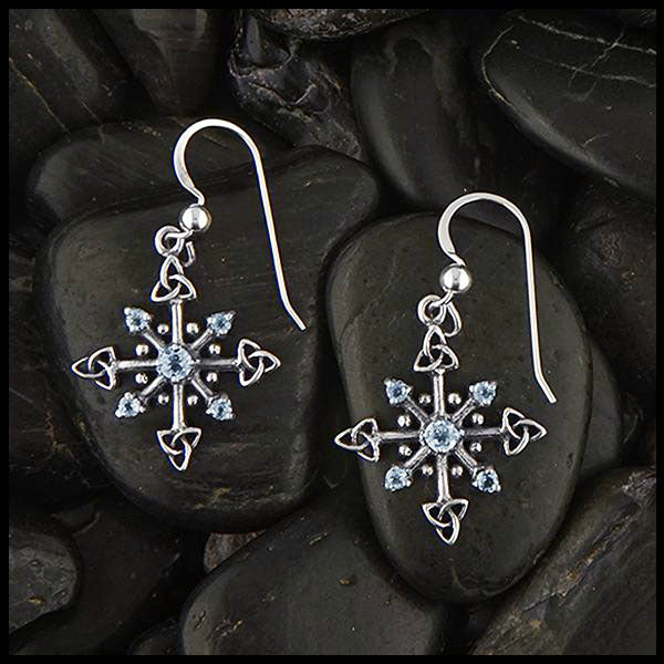 Trinity Knot Snowflake Earrings