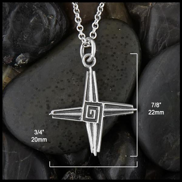 3/4  inches by 7/8 inches small St. Brigid's Cross