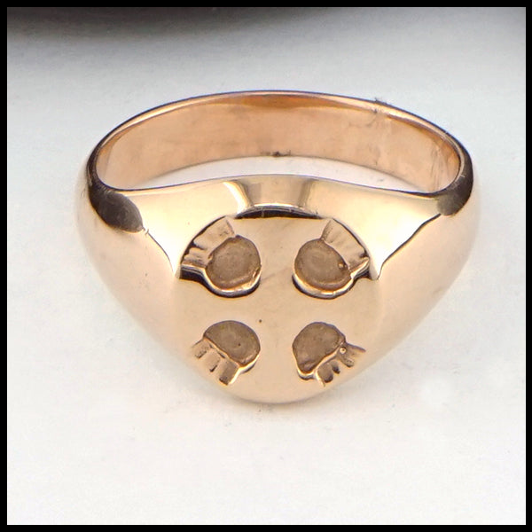 Simple Celtic Cross ring in gold