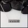 Engraved bar necklace
