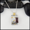 Overhead view Custom Garnet in Sterling Silver Pendant