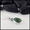 Azurite Chrysocolla Josephine's Knot Pendant in Silver