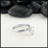 Pear shaped diamond ring in 14K white gold