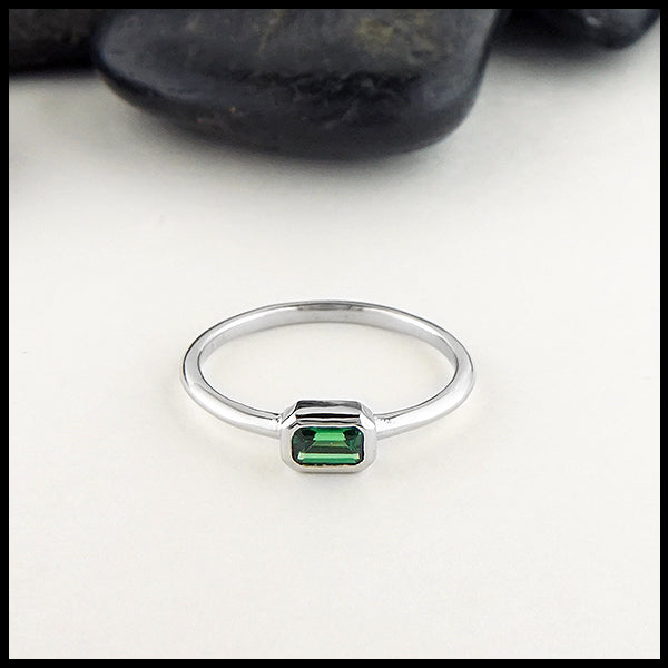 tsavorite stacking ring