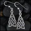 Mother's Knot drop earrings in sterling silver
