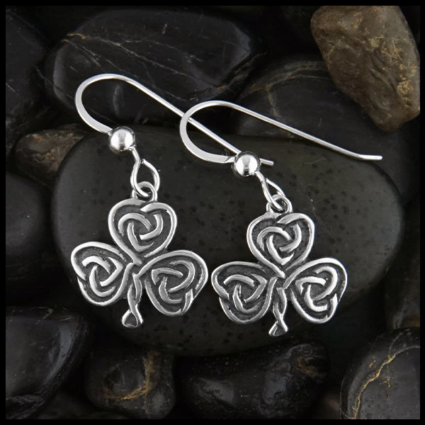 Orecchini Quadrifoglio In Argento Sterling 925, Regalo Irlandese, 8x8 Mm, Con Scatola