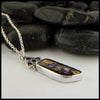 Profile view Queensland Boulder Opal Matrix Pendant