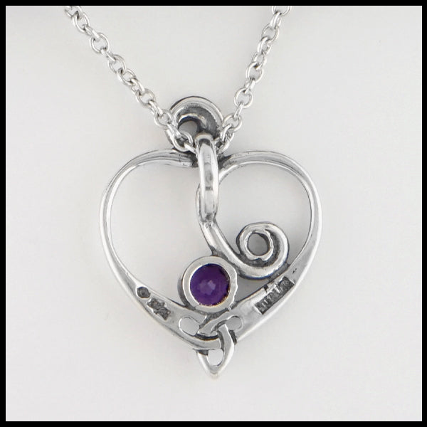 Anna's Heart Pendant reverse view