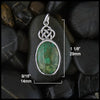 Azurite Pendant measures 9/16" by 1 1/8"