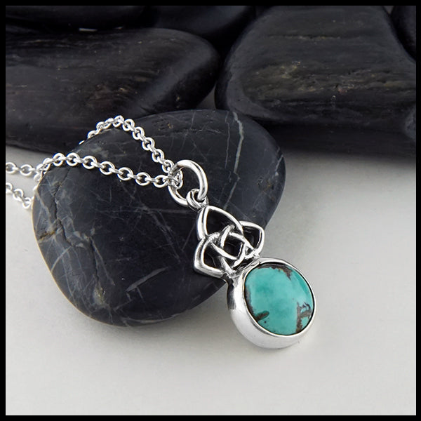 Turquoise pendant profile view